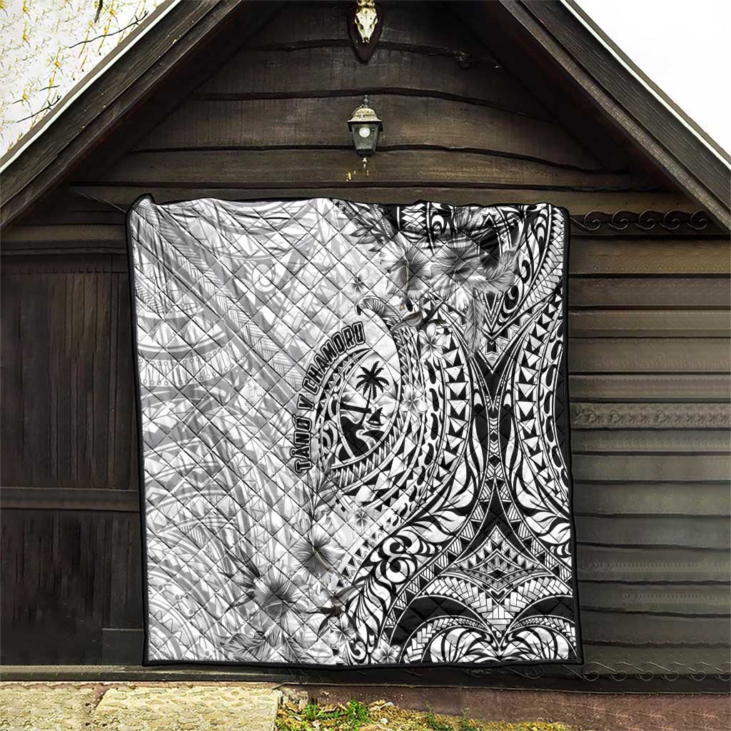 Guam-Land of the Chamorro Quilt Polynesian Tattoo Style Hibiscus and Plumeria Art LT03 - Polynesian Pride