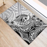 Guam-Land of the Chamorro Rubber Doormat Polynesian Tattoo Style Hibiscus and Plumeria Art LT03 - Polynesian Pride