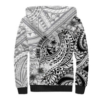 Guam-Land of the Chamorro Sherpa Hoodie Polynesian Tattoo Style Hibiscus and Plumeria Art LT03 - Polynesian Pride