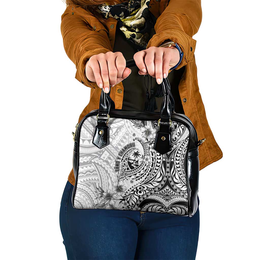 Guam-Land of the Chamorro Shoulder Handbag Polynesian Tattoo Style Hibiscus and Plumeria Art