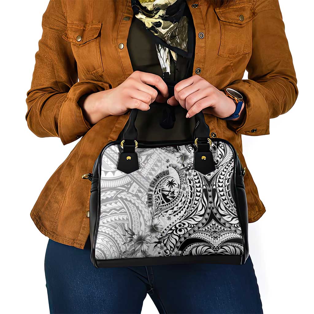 Guam-Land of the Chamorro Shoulder Handbag Polynesian Tattoo Style Hibiscus and Plumeria Art LT03 - Polynesian Pride
