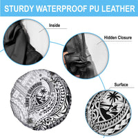 Guam-Land of the Chamorro Spare Tire Cover Polynesian Tattoo Style Hibiscus and Plumeria Art LT03 - Polynesian Pride