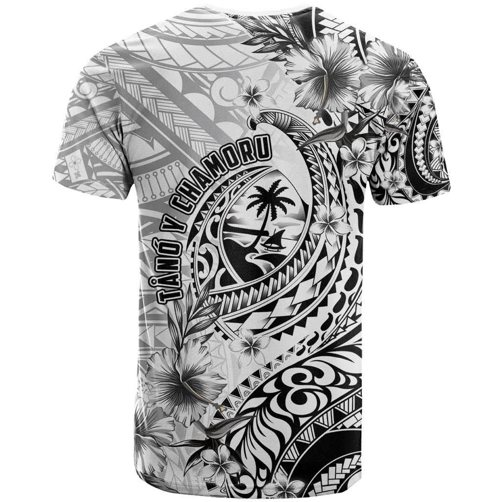 Guam-Land of the Chamorro T Shirt Polynesian Tattoo Style Hibiscus and Plumeria Art LT03 - Polynesian Pride