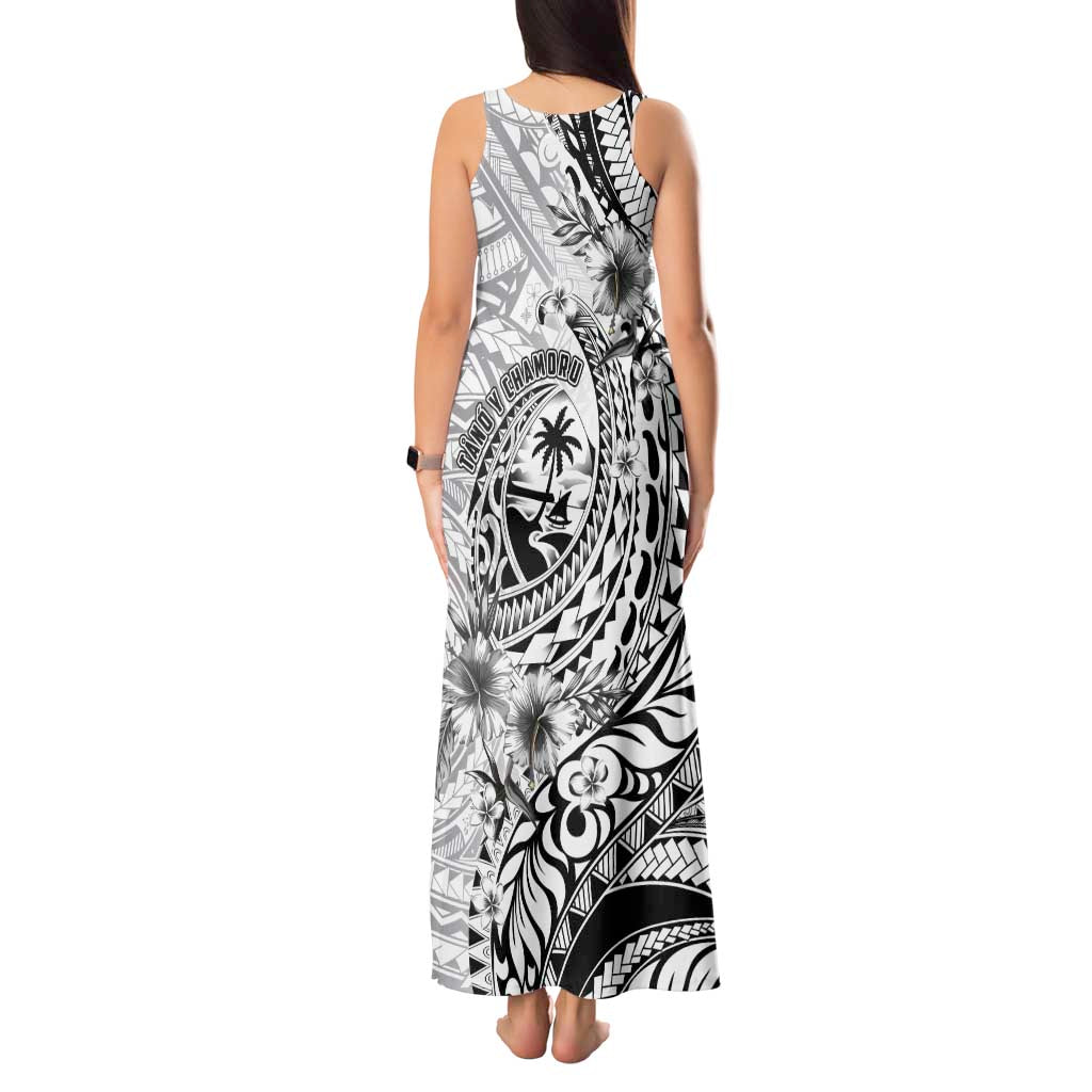 Guam-Land of the Chamorro Tank Maxi Dress Polynesian Tattoo Style Hibiscus and Plumeria Art LT03 - Polynesian Pride