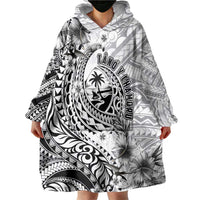 Guam-Land of the Chamorro Wearable Blanket Hoodie Polynesian Tattoo Style Hibiscus and Plumeria Art LT03 - Polynesian Pride