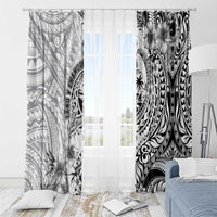 Guam-Land of the Chamorro Window Curtain Polynesian Tattoo Style Hibiscus and Plumeria Art LT03 - Polynesian Pride