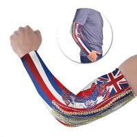 Hawaiian Sea Animals Arm Sleeves with Lei and Flag Style