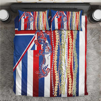 Hawaiian Sea Animals Bedding Set with Lei and Flag Style