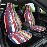 Hawaiian Sea Animals Car Seat Cover with Lei and Flag Style
