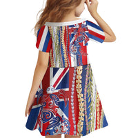 Hawaiian Sea Animals Family Matching Tank Maxi Dress and Hawaiian Shirt with Lei and Flag Style LT03 - Polynesian Pride