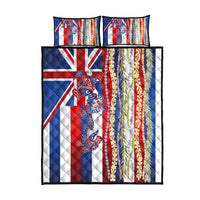 Hawaiian Sea Animals Quilt Bed Set with Lei and Flag Style