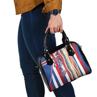 Hawaiian Sea Animals Shoulder Handbag with Lei and Flag Style