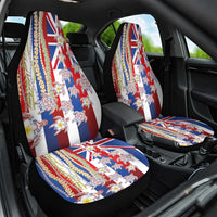 Hawaiian Polynesian Tribal Turtles Car Seat Cover with Lei and Flag Style LT03 One Size Multicolor - Polynesian Pride