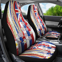 Hawaiian Polynesian Tribal Turtles Car Seat Cover with Lei and Flag Style LT03 - Polynesian Pride
