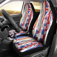 Hawaiian Polynesian Tribal Turtles Car Seat Cover with Lei and Flag Style LT03 - Polynesian Pride