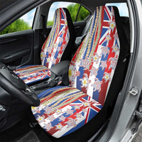 Hawaiian Polynesian Tribal Turtles Car Seat Cover with Lei and Flag Style LT03 - Polynesian Pride