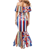 Hawaiian Polynesian Tribal Turtles Family Matching Mermaid Dress and Hawaiian Shirt with Lei and Flag Style LT03 - Polynesian Pride