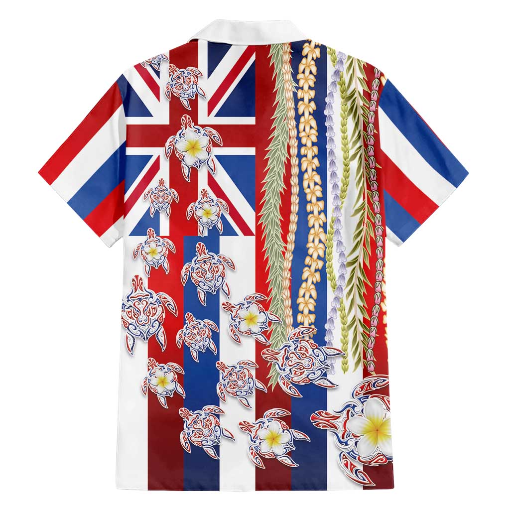 Hawaiian Polynesian Tribal Turtles Family Matching Summer Maxi Dress and Hawaiian Shirt with Lei and Flag Style LT03 - Polynesian Pride
