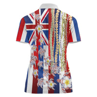 Hawaiian Polynesian Tribal Turtles Women Polo Shirt with Lei and Flag Style LT03 - Polynesian Pride