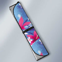 Hawaiian Tribal Manta Ray Auto Sun Shade Kakau Tattoo and Flowers Surfing Waves Pattern Soft Color LT03 - Polynesian Pride