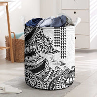 Hawaiian Tribal Manta Ray Laundry Basket Kakau Tattoo and Polynesian Art Motif Pattern LT03 Multicolor - Polynesian Pride
