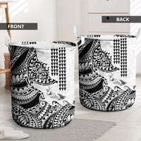 Hawaiian Tribal Manta Ray Laundry Basket Kakau Tattoo and Polynesian Art Motif Pattern LT03 - Polynesian Pride