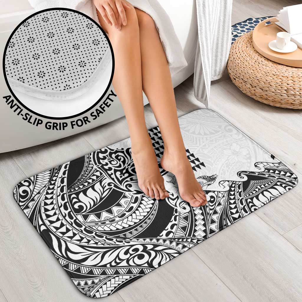 Hawaiian Tribal Manta Ray Bathroom Set Kakau Tattoo and Polynesian Art Motif Pattern LT03 - Polynesian Pride