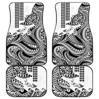 Hawaiian Tribal Manta Ray Car Mats Kakau Tattoo and Polynesian Art Motif Pattern