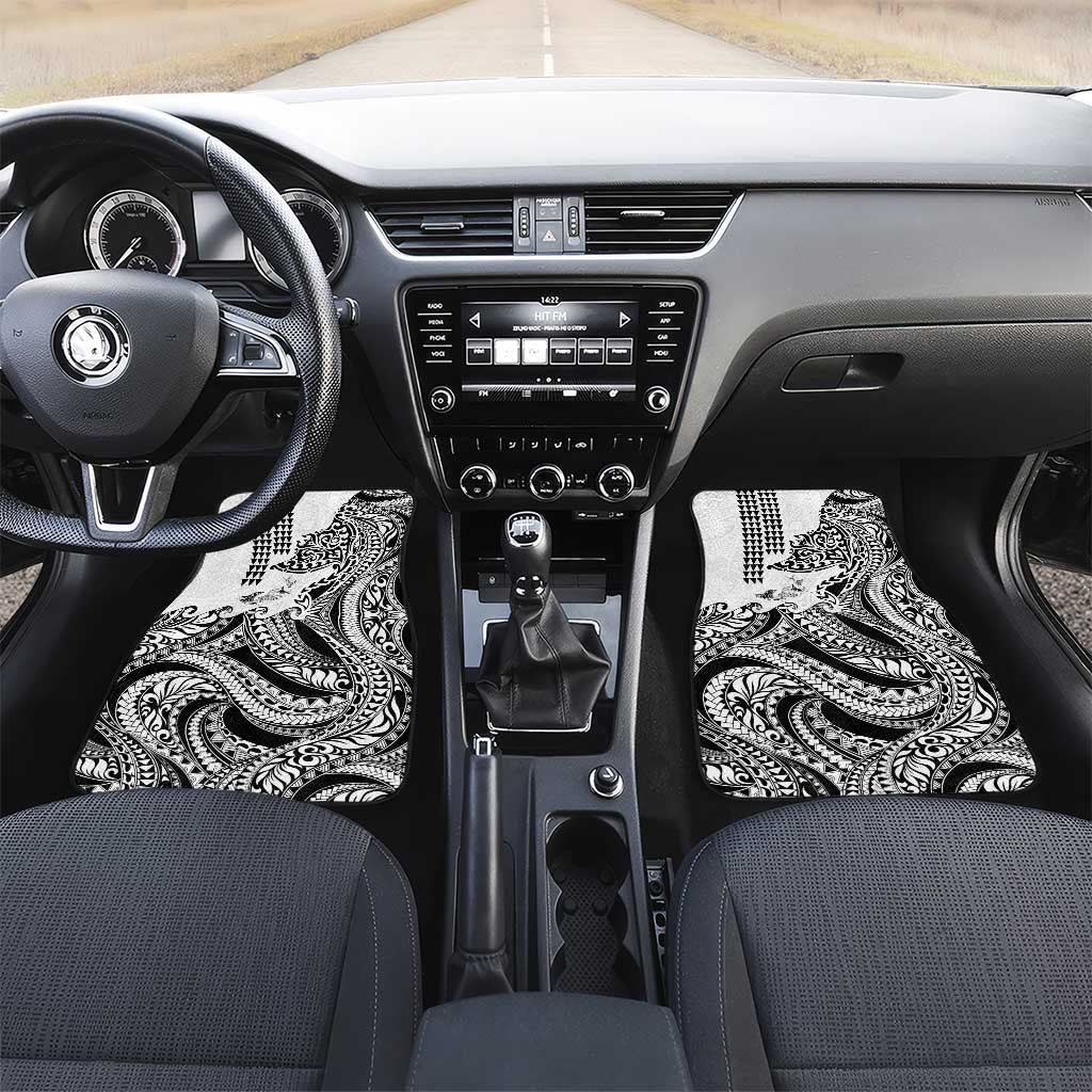 Hawaiian Tribal Manta Ray Car Mats Kakau Tattoo and Polynesian Art Motif Pattern