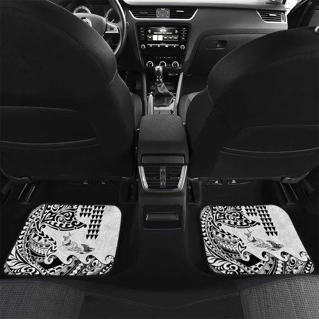 Hawaiian Tribal Manta Ray Car Mats Kakau Tattoo and Polynesian Art Motif Pattern