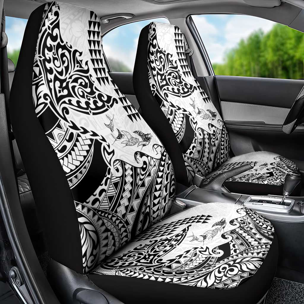 Hawaiian Tribal Manta Ray Car Seat Cover Kakau Tattoo and Polynesian Art Motif Pattern LT03 - Polynesian Pride