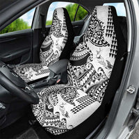 Hawaiian Tribal Manta Ray Car Seat Cover Kakau Tattoo and Polynesian Art Motif Pattern LT03 - Polynesian Pride