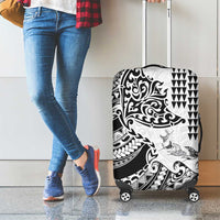 Hawaiian Tribal Manta Ray Luggage Cover Kakau Tattoo and Polynesian Art Motif Pattern LT03 - Polynesian Pride