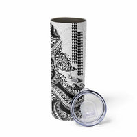 Hawaiian Tribal Manta Ray Skinny Tumbler Kakau Tattoo and Polynesian Art Motif Pattern LT03 - Polynesian Pride