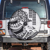 Hawaiian Tribal Manta Ray Spare Tire Cover Kakau Tattoo and Polynesian Art Motif Pattern LT03 Multicolor - Polynesian Pride