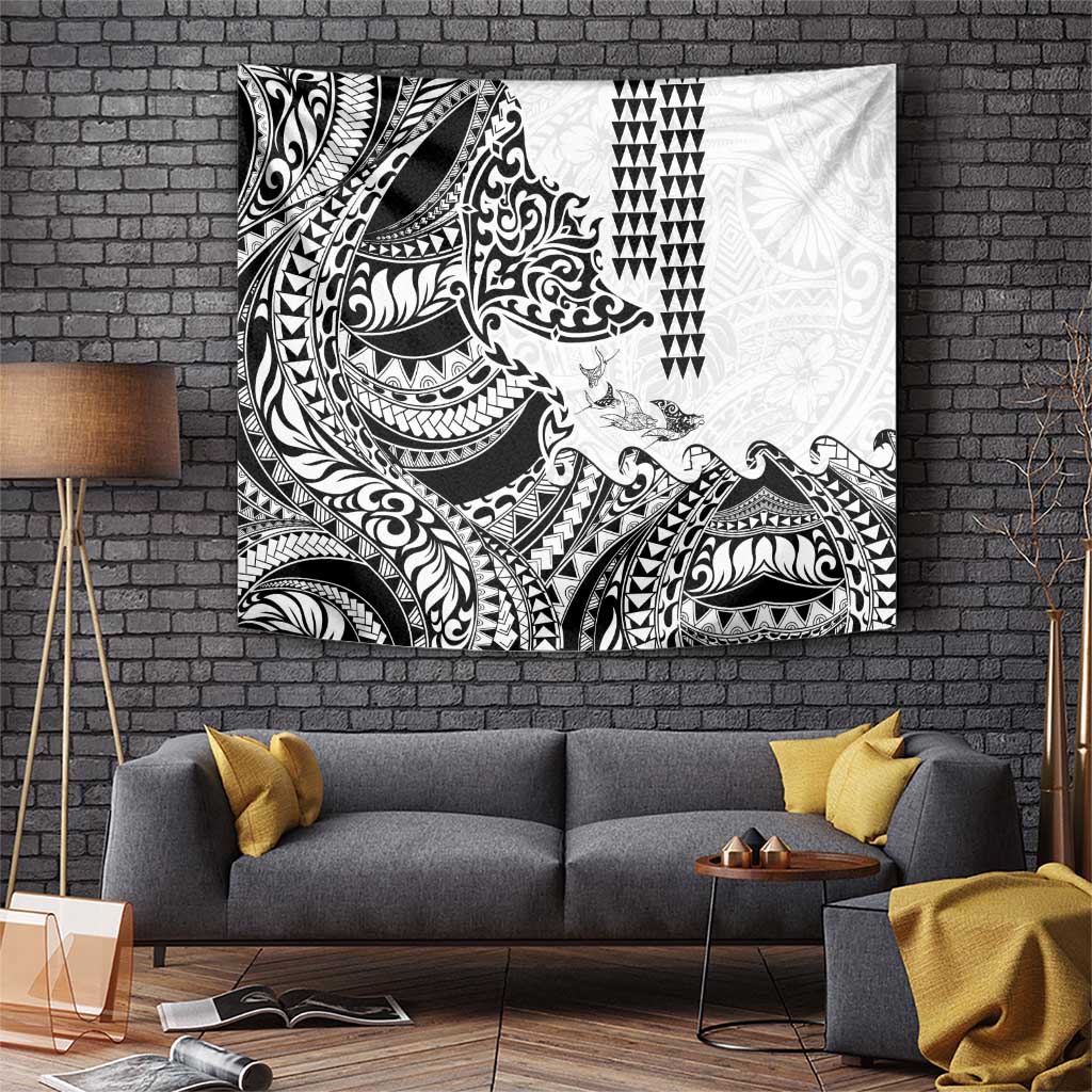 Hawaiian Tribal Manta Ray Tapestry Kakau Tattoo and Polynesian Art Motif Pattern LT03 Multicolor - Polynesian Pride
