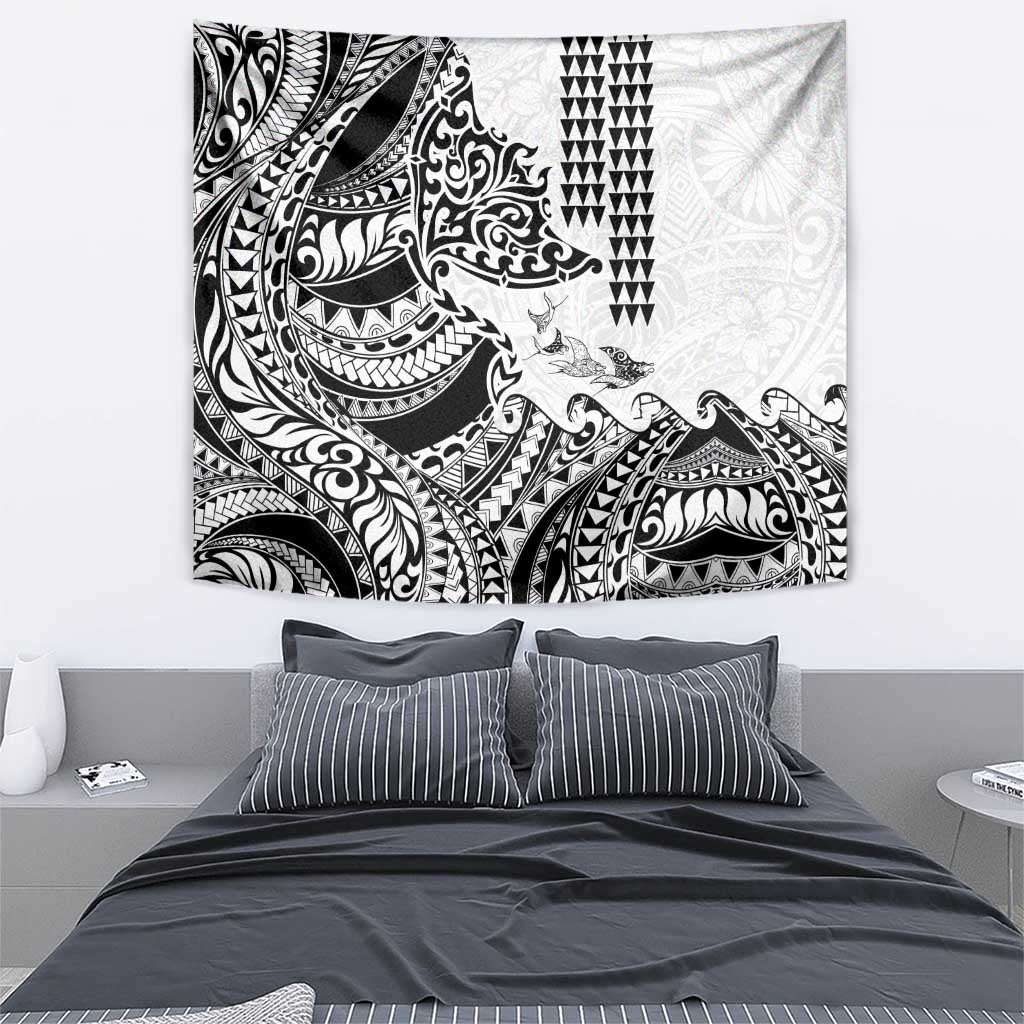 Hawaiian Tribal Manta Ray Tapestry Kakau Tattoo and Polynesian Art Motif Pattern LT03 - Polynesian Pride