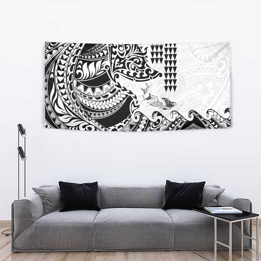 Hawaiian Tribal Manta Ray Tapestry Kakau Tattoo and Polynesian Art Motif Pattern LT03 - Polynesian Pride