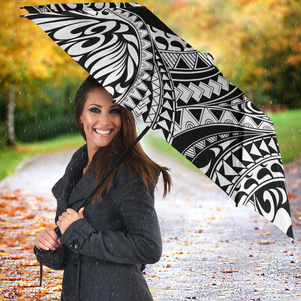 Hawaiian Tribal Manta Ray Umbrella Kakau Tattoo and Polynesian Art Motif Pattern