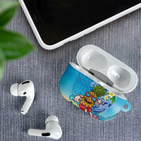 Hawaiian Funny Pineapple Surfing AirPods Case Beach with Tribal Kakau and Plumeria LT03 - Polynesian Pride