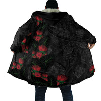 Hawaiian Taro Leaves and Ohia Lehua Cloak Polynesian Tribal Art Tropical Plants Motifs Grayscale LT03 - Polynesian Pride