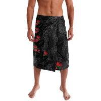 Hawaiian Taro Leaves and Ohia Lehua Lavalava Polynesian Tribal Art Tropical Plants Motifs Grayscale LT03 Multicolor - Polynesian Pride