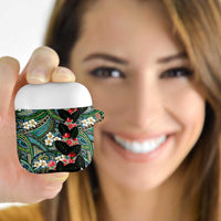 Hawaiian Taro Leaves and Ohia Lehua AirPods Case Polynesian Tribal Art Tropical Plants Motifs Colorful LT03 - Polynesian Pride