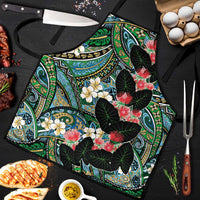 Hawaiian Taro Leaves and Ohia Lehua Apron Polynesian Tribal Art Tropical Plants Motifs Colorful LT03 Multicolor - Polynesian Pride