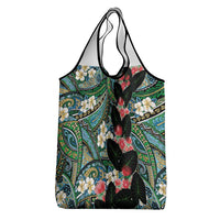 Hawaiian Taro Leaves and Ohia Lehua Grocery Bag Polynesian Tribal Art Tropical Plants Motifs Colorful LT03 - Polynesian Pride