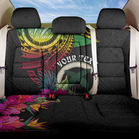 Personalised Vanuatu 44th Anniversary Back Car Seat Cover Boars Tusk Tugeta Yumi Selebretem Indipendens Dei LT03 One Size Black - Polynesian Pride