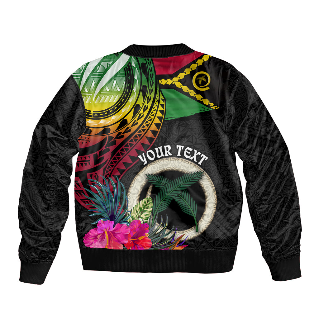 Personalised Vanuatu 44th Anniversary Bomber Jacket Boars Tusk Tugeta Yumi Selebretem Indipendens Dei LT03 - Polynesian Pride