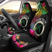 Personalised Vanuatu 44th Anniversary Car Seat Cover Boars Tusk Tugeta Yumi Selebretem Indipendens Dei LT03 - Polynesian Pride