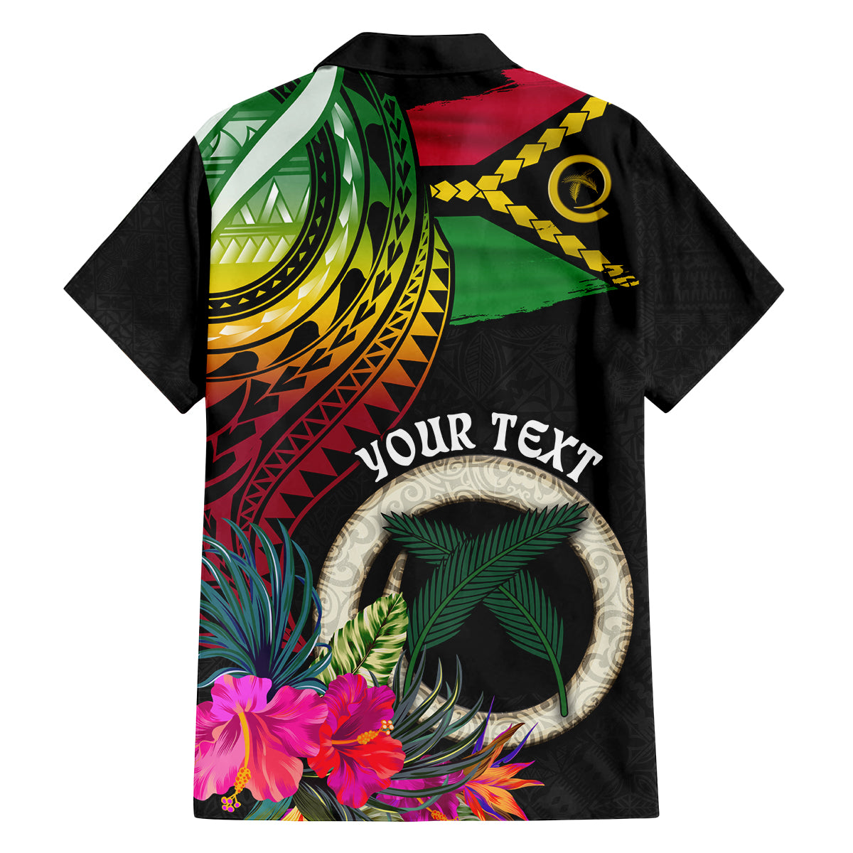 Personalised Vanuatu 44th Anniversary Family Matching Tank Maxi Dress and Hawaiian Shirt Boars Tusk Tugeta Yumi Selebretem Indipendens Dei LT03 - Polynesian Pride