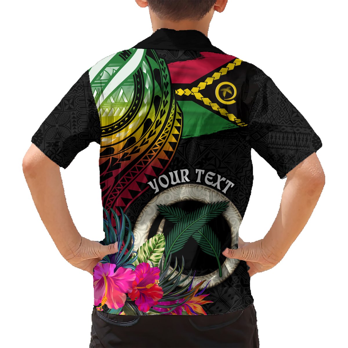 Personalised Vanuatu 44th Anniversary Hawaiian Shirt Boars Tusk Tugeta Yumi Selebretem Indipendens Dei LT03 - Polynesian Pride